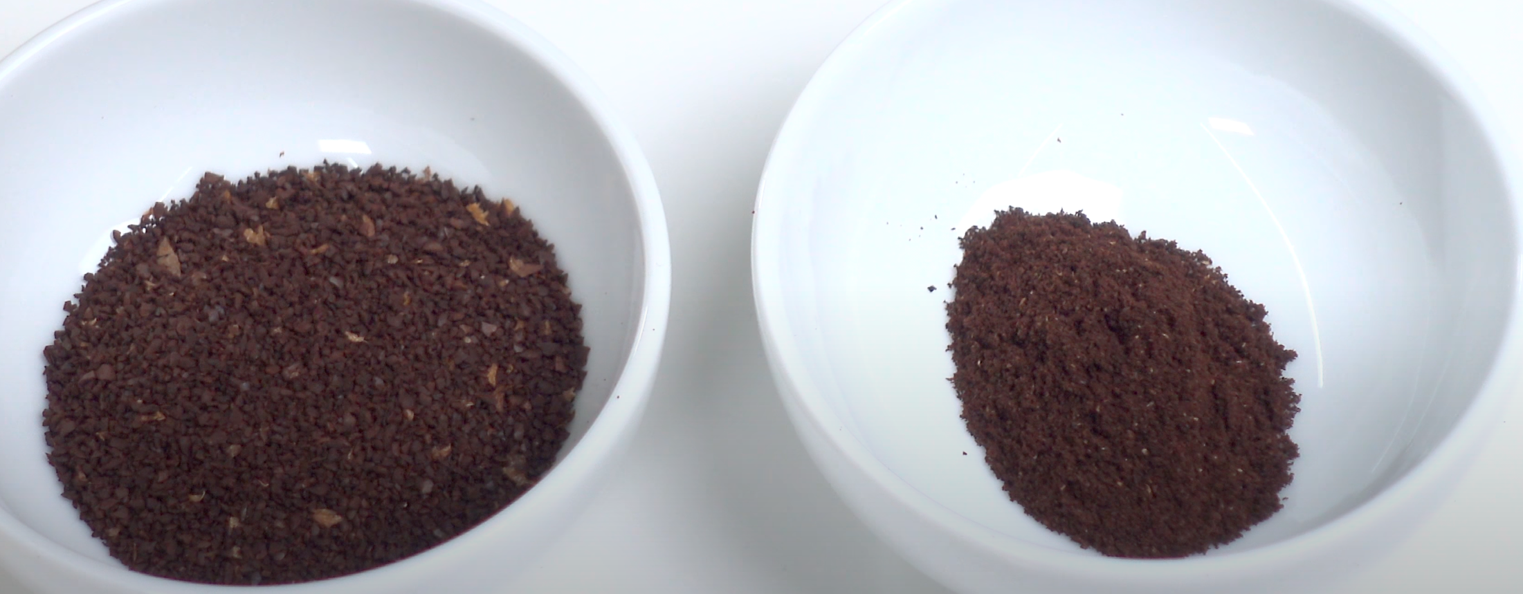 微粉と分けたコーヒー豆